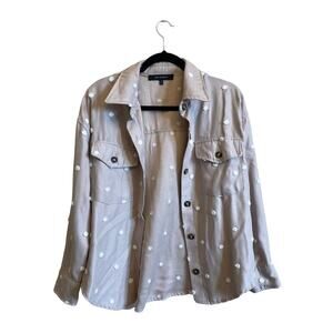 Blu Pepper S polka dot pink long sleeve jacket pockets
